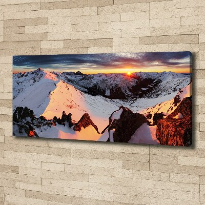Bild auf leinwand Gebirge im Winter