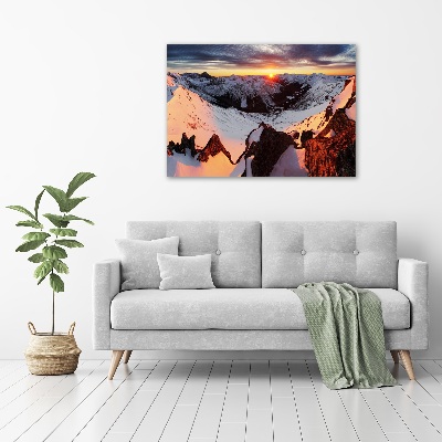 Bild auf leinwand Gebirge im Winter