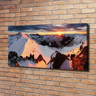 Bild auf leinwand Gebirge im Winter