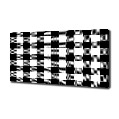 Wandbild Schwarz-weiß kariert
