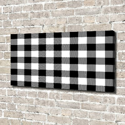 Wandbild Schwarz-weiß kariert