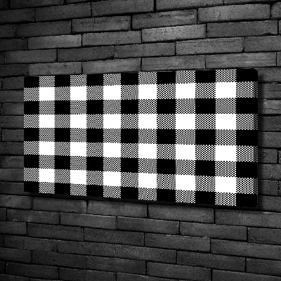 Wandbild Schwarz-weiß kariert