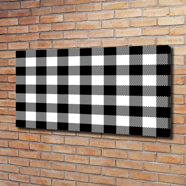 Wandbild Schwarz-weiß kariert