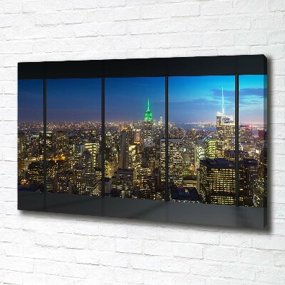 Wandbild New York bei Nacht