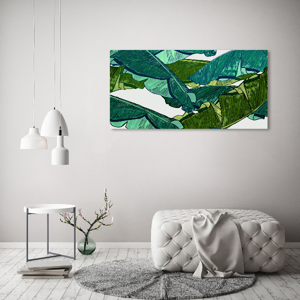 Wandbild Bananenblätter