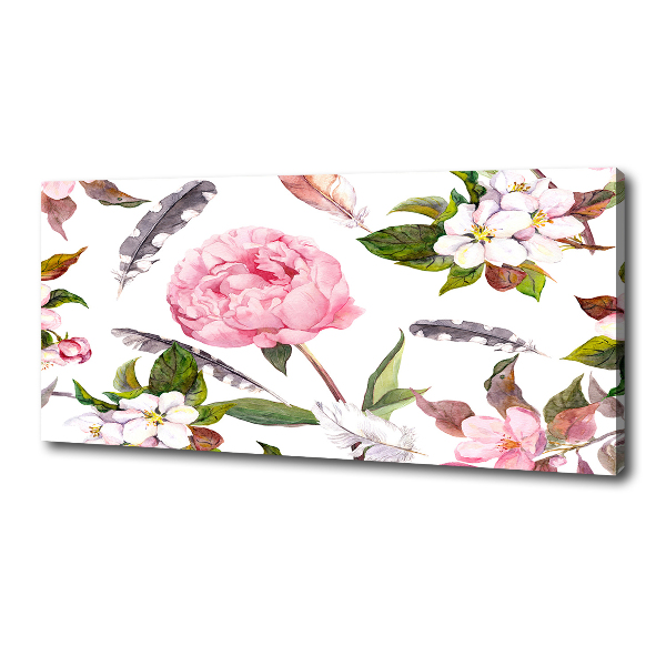 Wandbild Blumenmuster