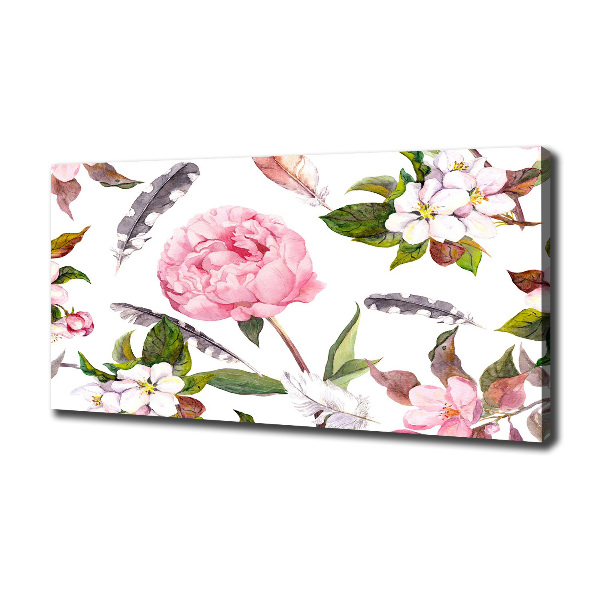 Wandbild Blumenmuster
