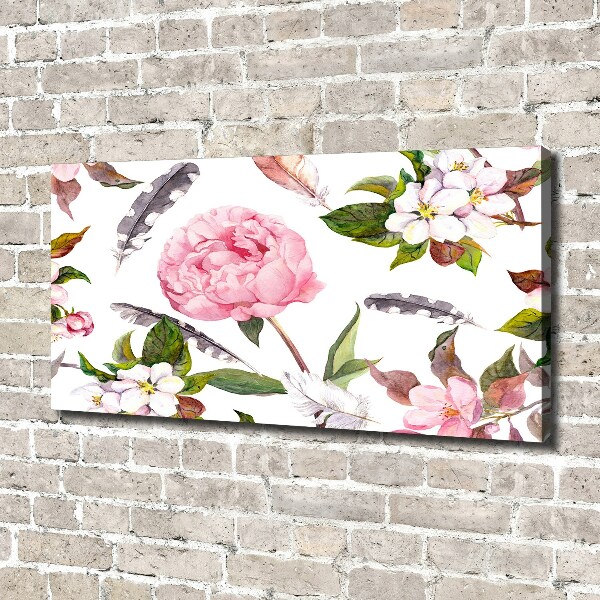 Wandbild Blumenmuster