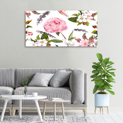 Wandbild Blumenmuster