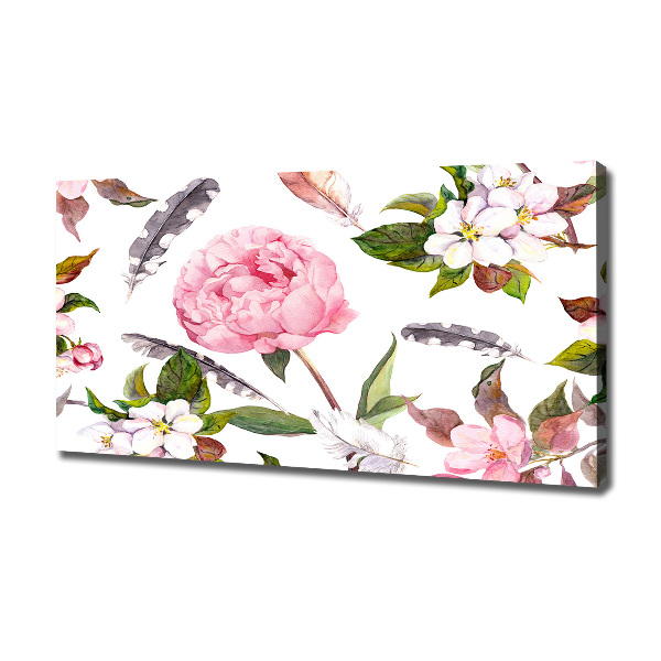 Wandbild Blumenmuster