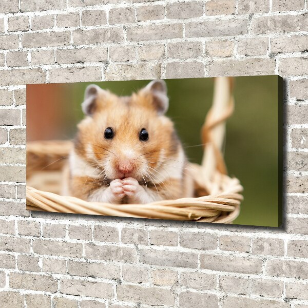 Wandbild Hamster im Korb