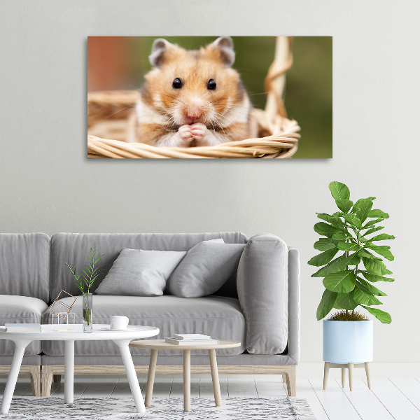 Wandbild Hamster im Korb