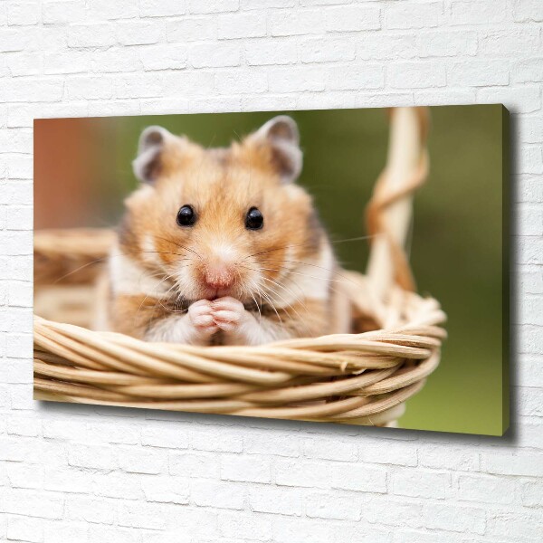Wandbild Hamster im Korb