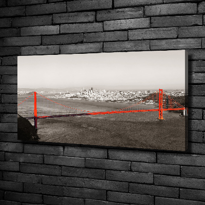 Bild auf leinwand San Francisco Brücke