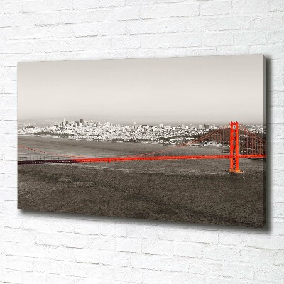 Bild auf leinwand San Francisco Brücke