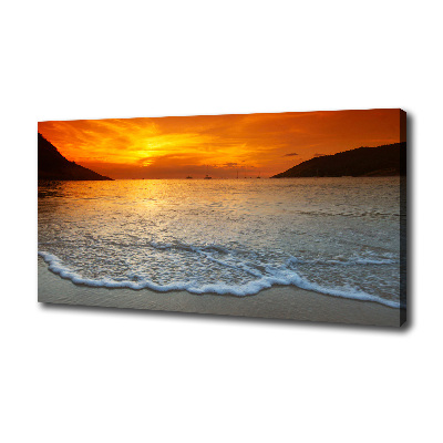 Wandbild Sonnenuntergang am Meer