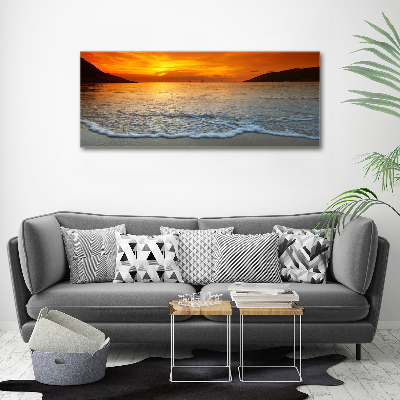 Wandbild Sonnenuntergang am Meer