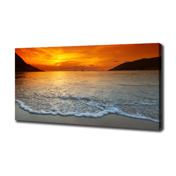 Wandbild Sonnenuntergang am Meer