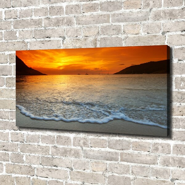 Wandbild Sonnenuntergang am Meer