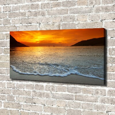 Wandbild Sonnenuntergang am Meer