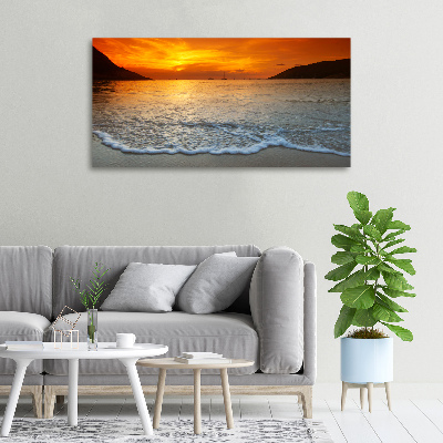 Wandbild Sonnenuntergang am Meer
