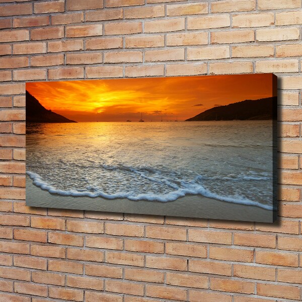 Wandbild Sonnenuntergang am Meer