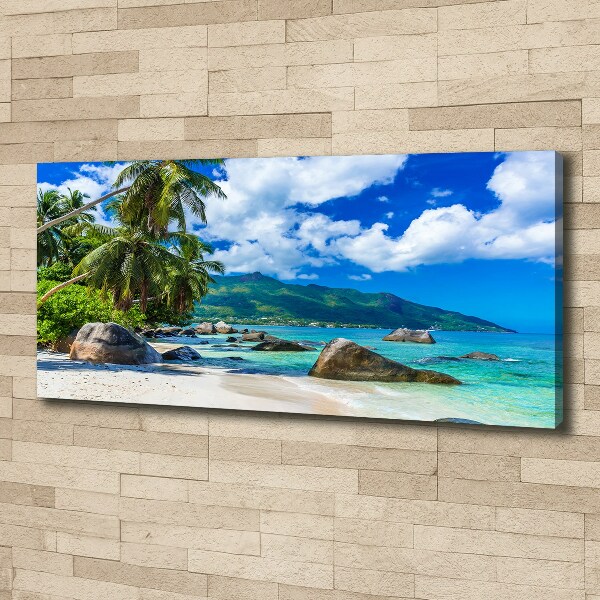 Wandbild Strand der Seychellen