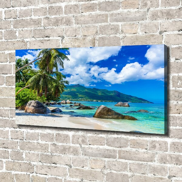 Wandbild Strand der Seychellen