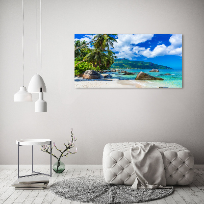 Wandbild Strand der Seychellen