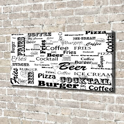 Wandbild Speisekarte