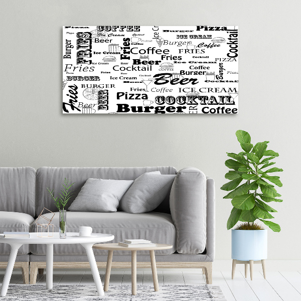 Wandbild Speisekarte