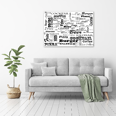 Wandbild Speisekarte