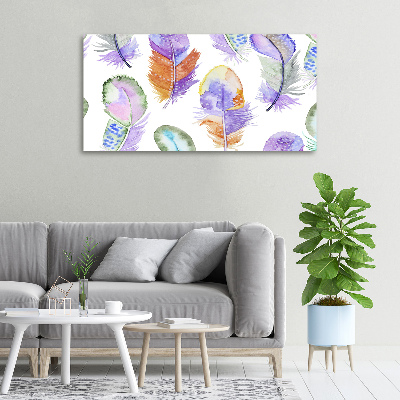 Bild auf leinwand Bunte Federn