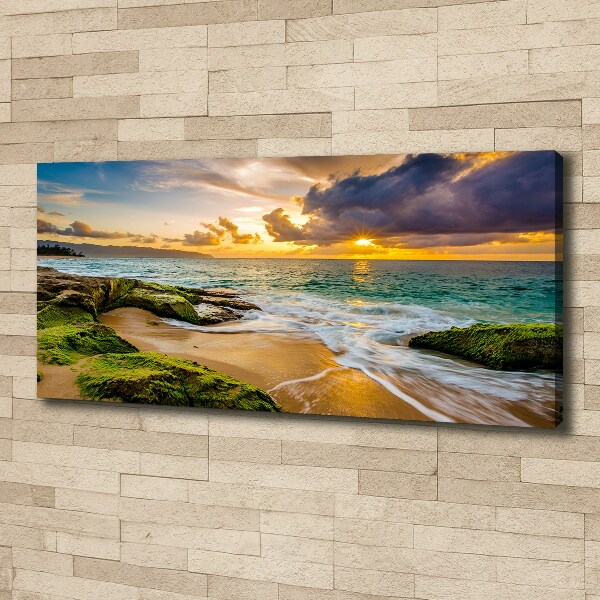 Bild auf leinwand Sonnenuntergang am Meer