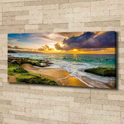 Bild auf leinwand Sonnenuntergang am Meer