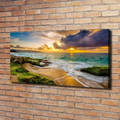 Bild auf leinwand Sonnenuntergang am Meer