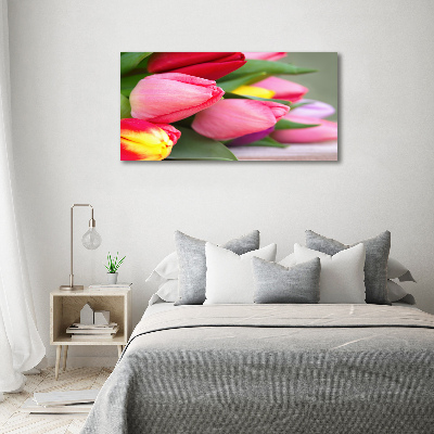 Bild auf leinwand Bunte Tulpen