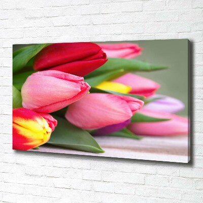 Bild auf leinwand Bunte Tulpen