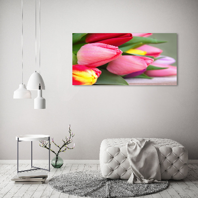 Bild auf leinwand Bunte Tulpen