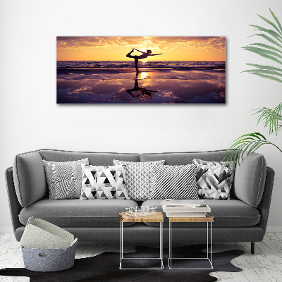 Bild auf leinwand Yoga am Strand