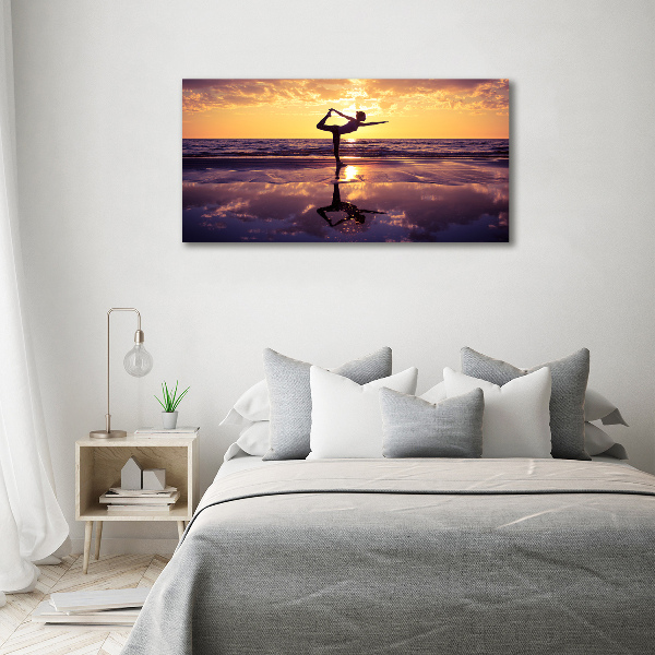 Bild auf leinwand Yoga am Strand