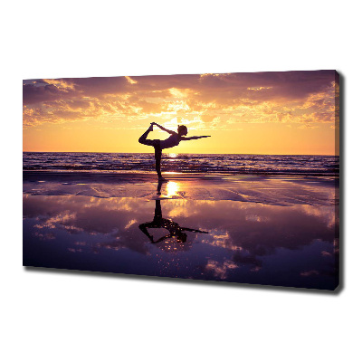 Bild auf leinwand Yoga am Strand