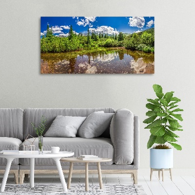 Wandbild See im Wald
