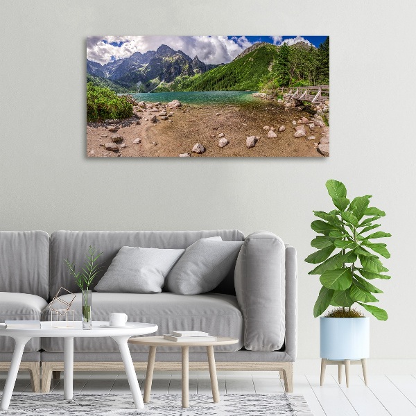 Bild auf leinwand See in den Bergen