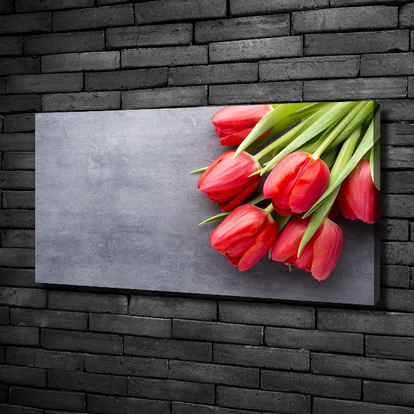Bild auf leinwand Rote Tulpen