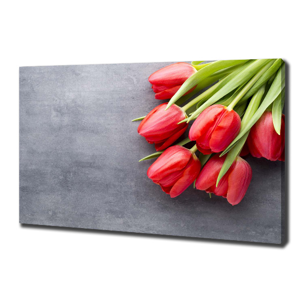 Bild auf leinwand Rote Tulpen
