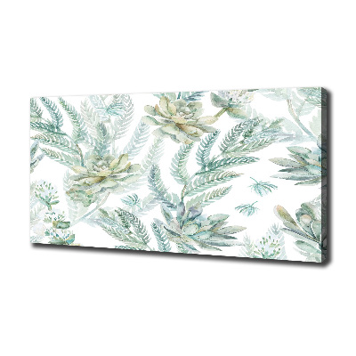 Bild auf leinwand Blüten und Blätter