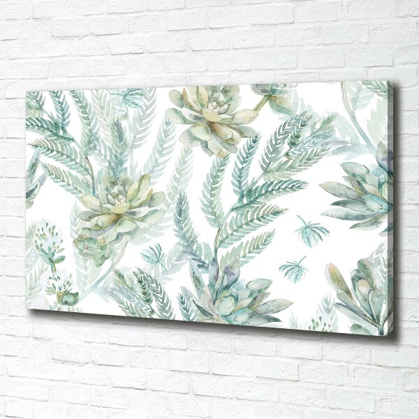 Bild auf leinwand Blüten und Blätter