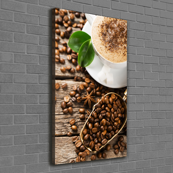 Foto leinwand vertikales Kaffee