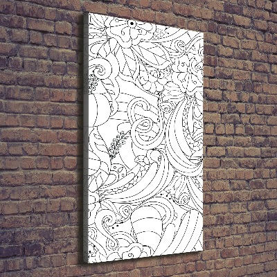 Foto auf leinwand vertikales Zentangle-Hintergrund